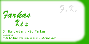 farkas kis business card